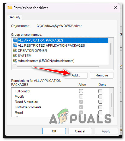 Adding new security for user
