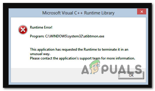 How To Fix Runtime Error Atibtmon Exe On Windows