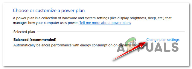 Changing the Plan Settings