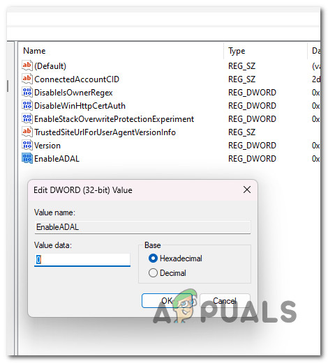 Configure the EnableAdal screen