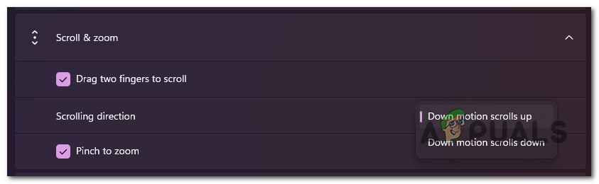 Configure the gesture behavior
