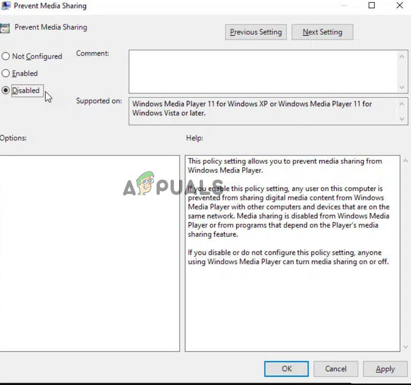 Media Streaming not Working on Windows 11