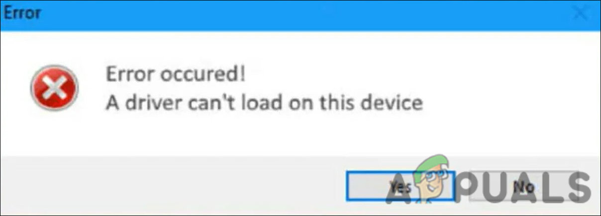 Driver cannot be loaded re install the program may fix the issue что это