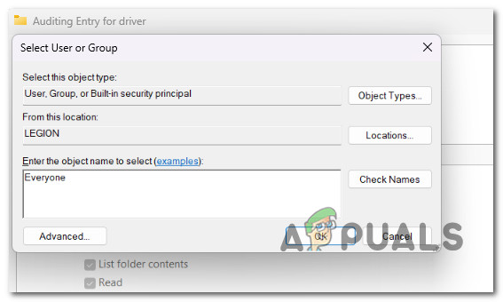 Setting up the 'Everyone' value as Principal for every group