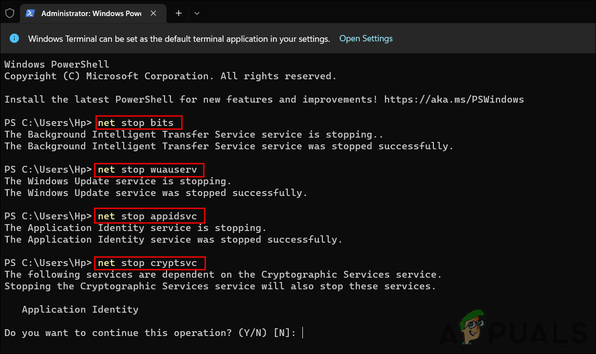 Restart the services