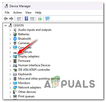 Open up the Display drivers