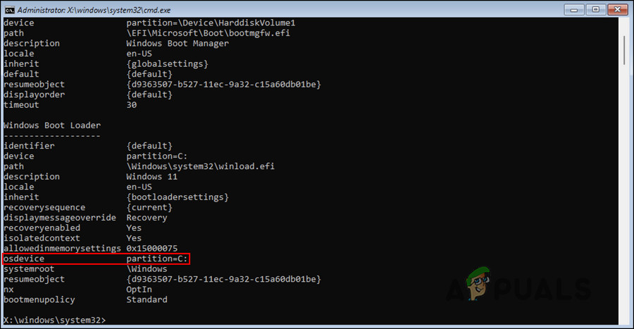 Locate the partition