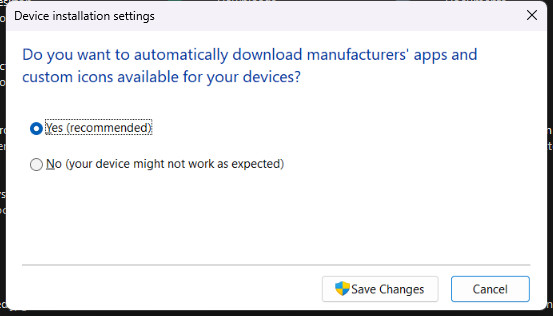 Saving the Recommended Settings