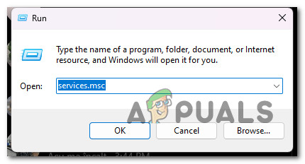 Accessing the Services screen