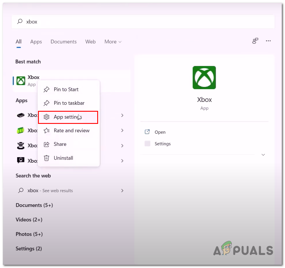 Repairing and resetting the Xbox application