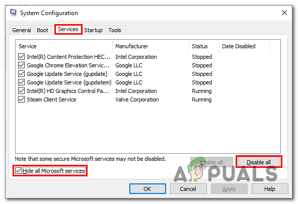 Performing a clean boot 
