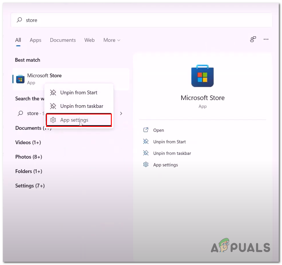 Repairing and resetting the Microsoft application