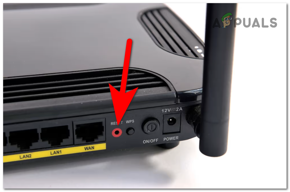 Press the Reset button for the router