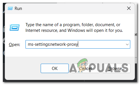 Opening the Proxy settings
