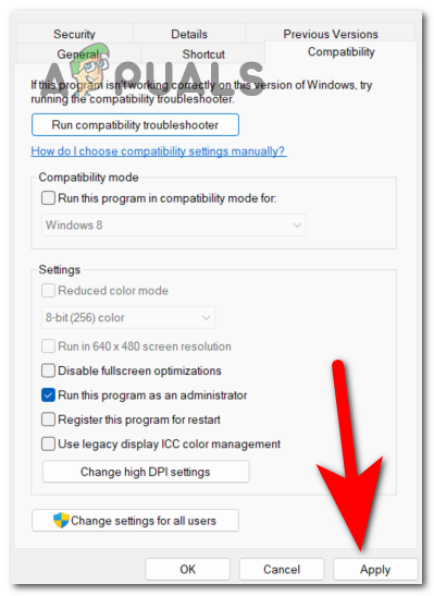 Setting the Valorant to always run with administrator privileges