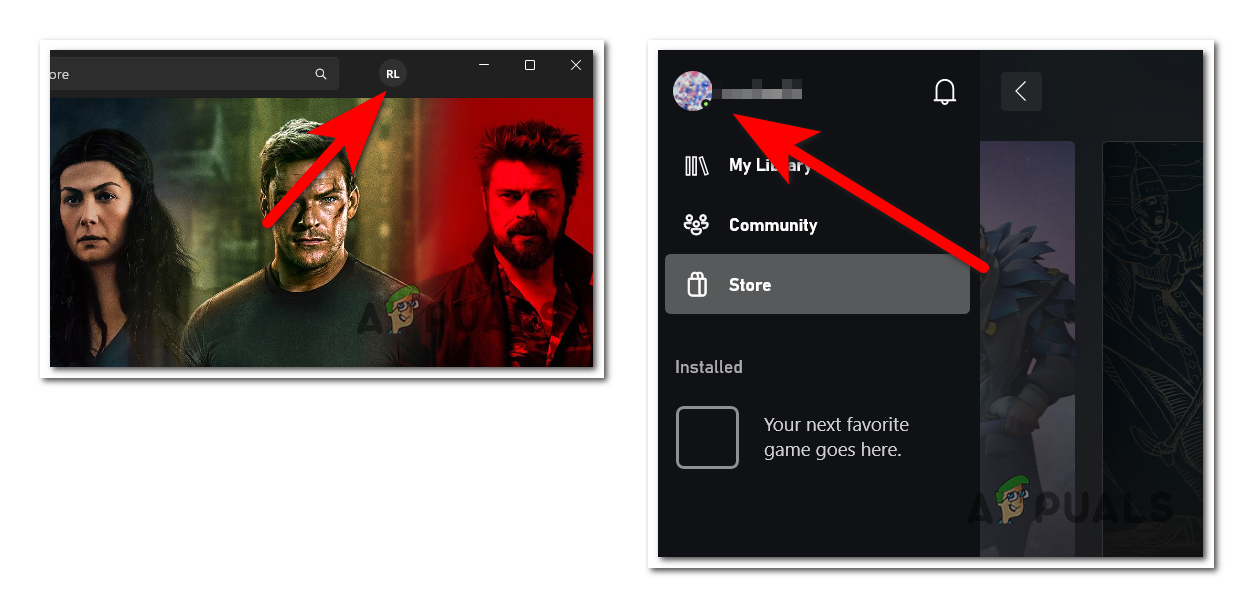 Verifying the Microsoft Store and Xbox app accounts
