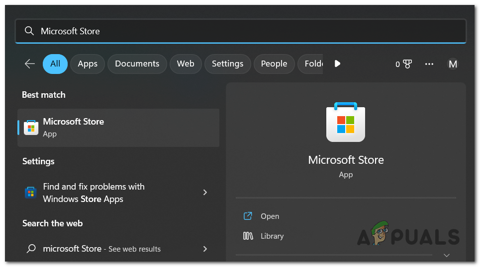 Opening the Microsoft Store
