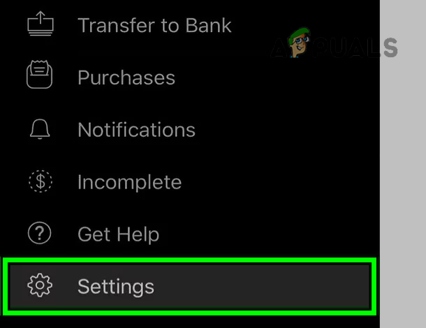Open Settings in the Venmo App Menu