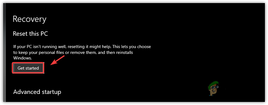 Clicking Get started