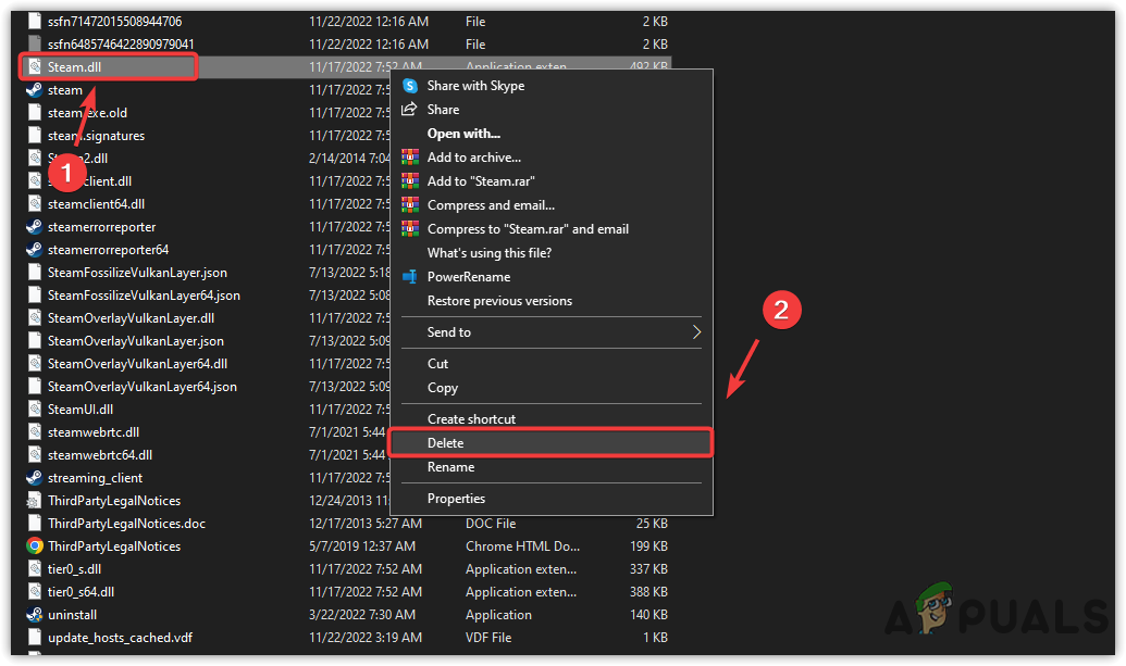 Deleting Steamui.dll file