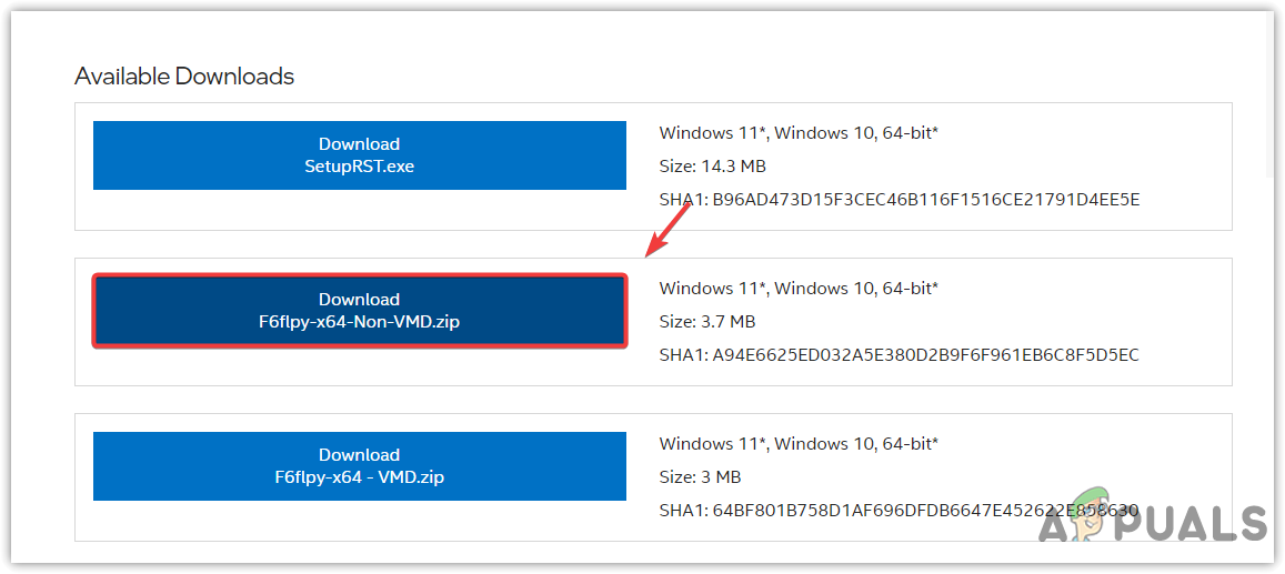 Downloading Intel Rapid Technology Driver