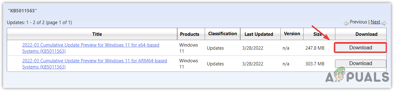 Downloading Windows update from Microsoft Catalog