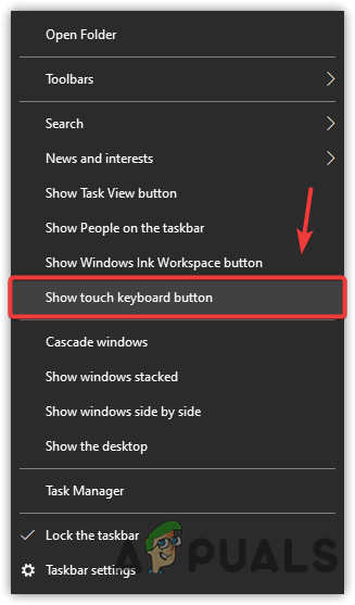Enabling Touch Keyboard On Windows
