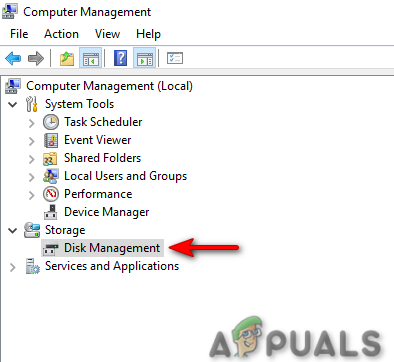 Entering Disk Management