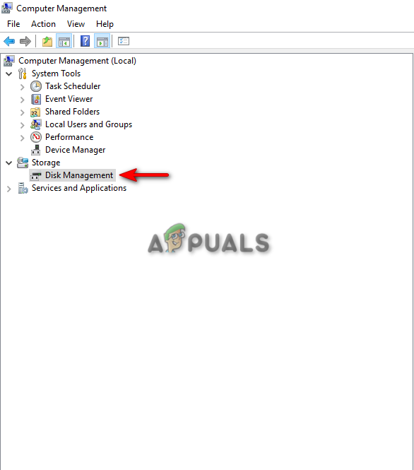 Entering Disk Management