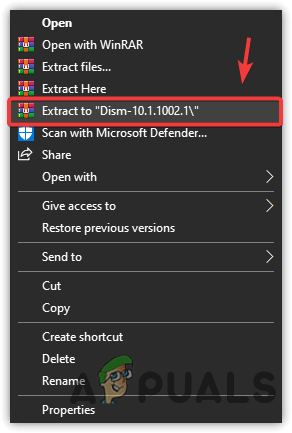 Extracting DISM ++ Zip Folder