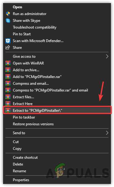 Extracting Microsoft PC Manager Exe File