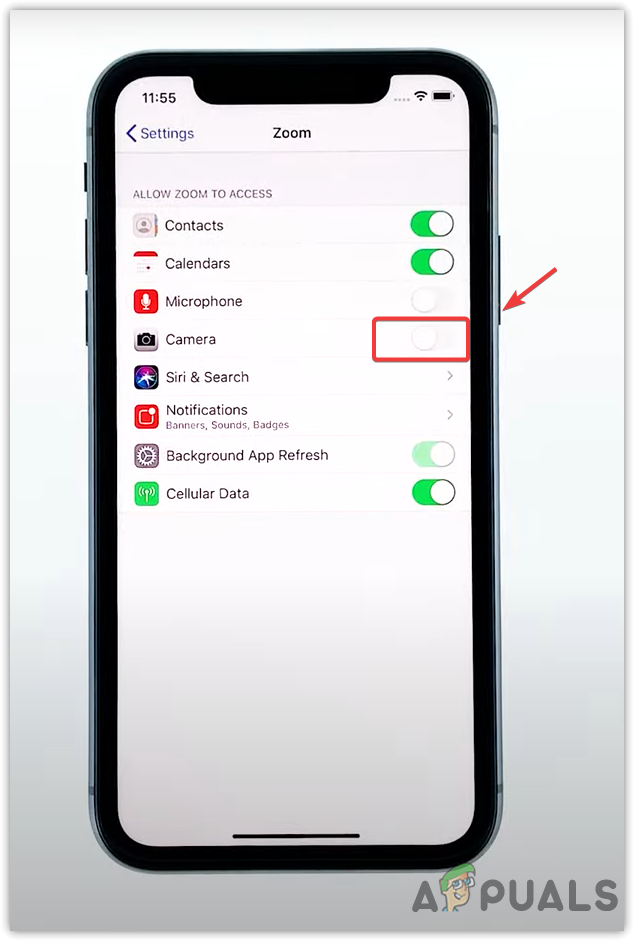 Giving Camera access to Zoom app