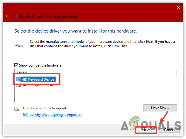 Installing A Compatible Keyboard Driver