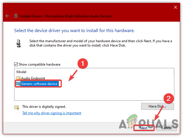 Installing Generic Audio Driver