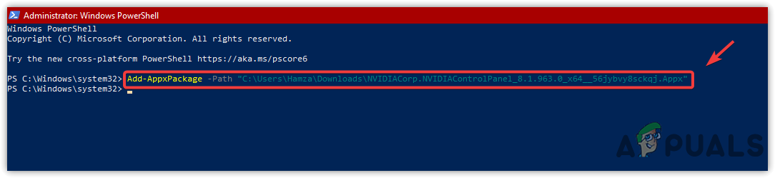 Installing Nvidia Control Panel Using PowerShell Commands