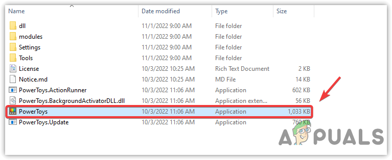 Launching PowerToys Application
