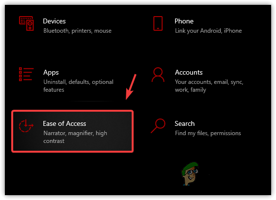 Navigating to Ease Of Access