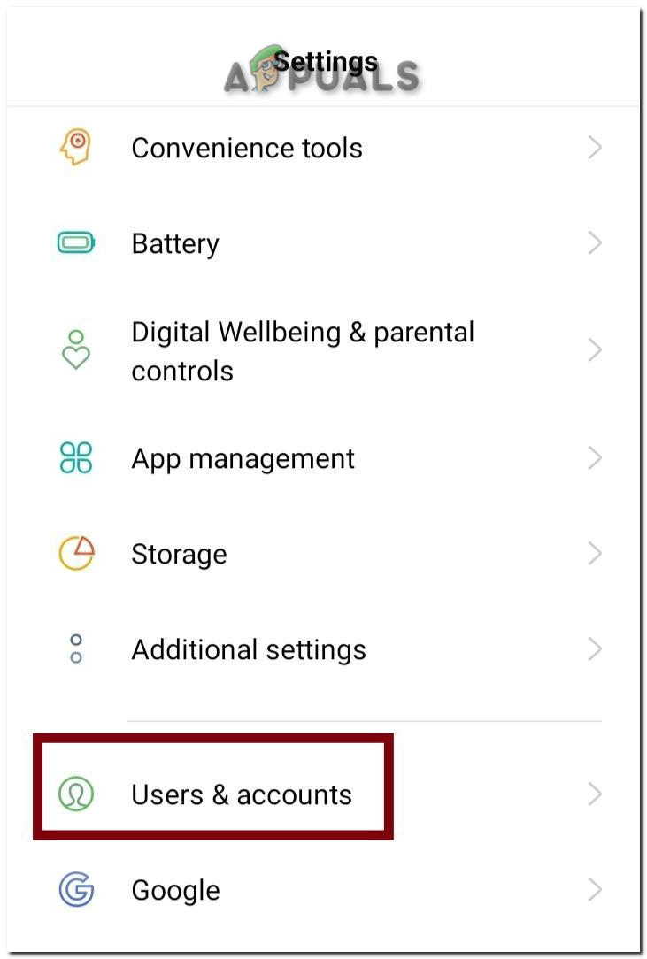Open the Account Settings