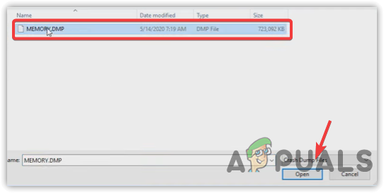 Opening Memory Dump File