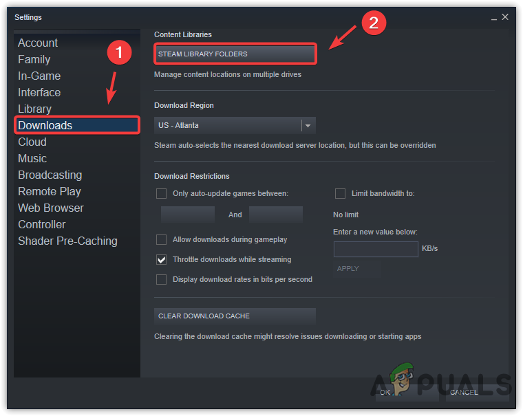 Opening Steam library folders