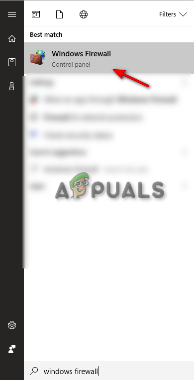 Opening Windows Firewall