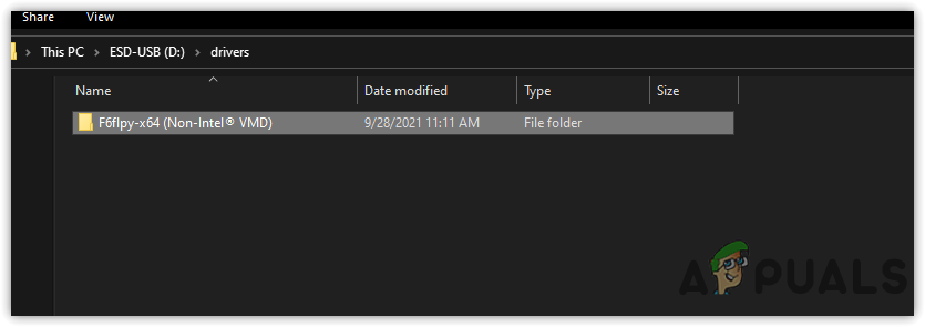 Pasting drivers into the USB