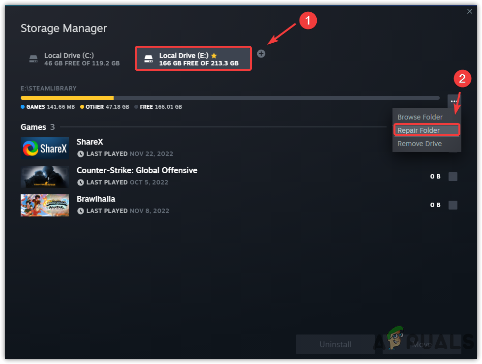 Repairing Steam Library Folder