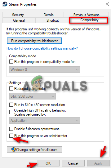 Running Steam as an Administrator