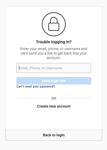 Sending link to verify login