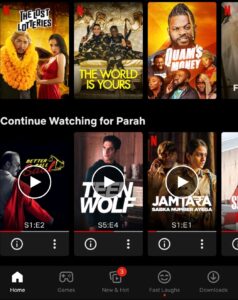 Go to the Continue Watching row and tap three dots at the bottom