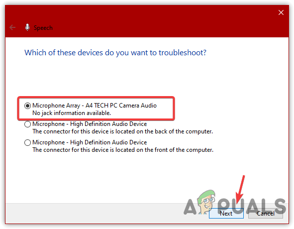 Selecting Causing Microphone
