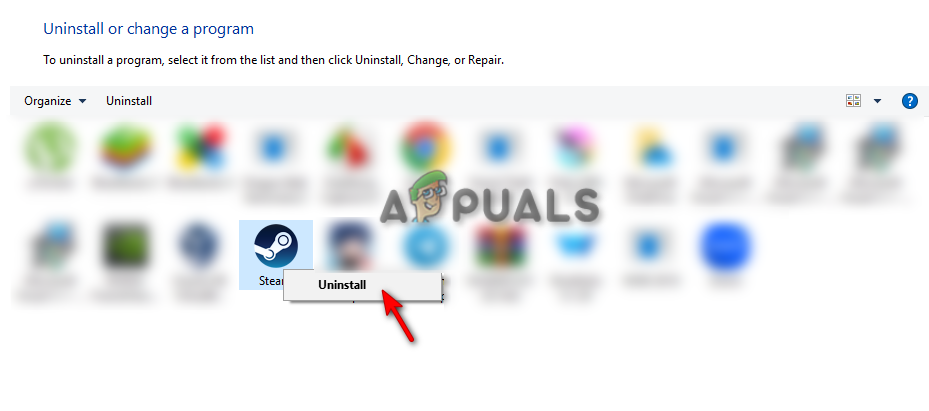 Uninstalling Steam