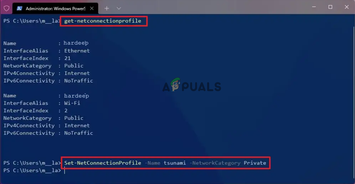 Network Profile Type Missing in Windows 11