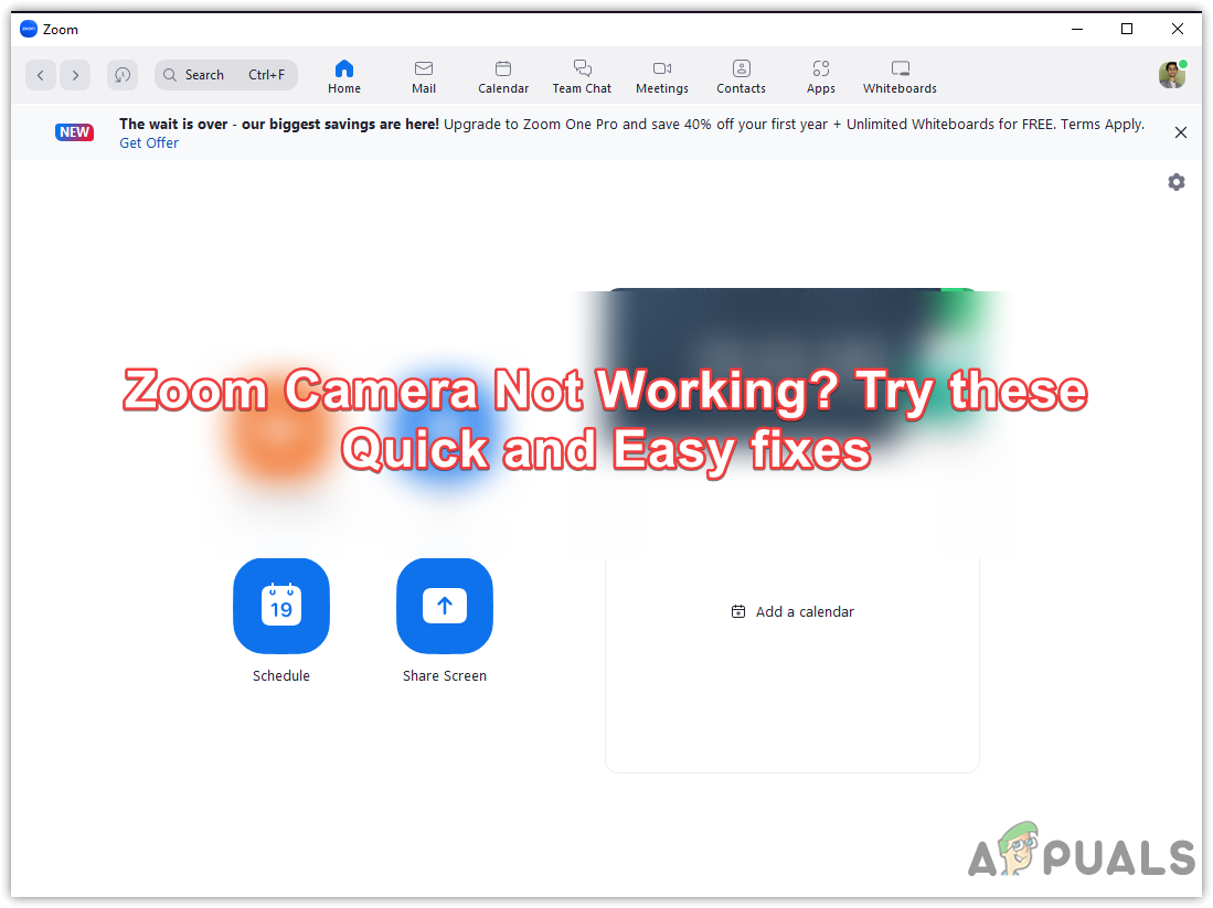 Zoom Camera Not Working